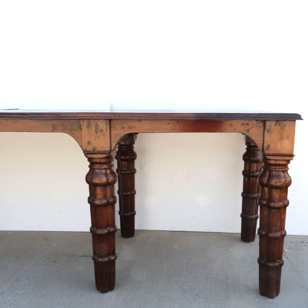 Large Anglo Indian Gothic Revival Rosewood Dining Table