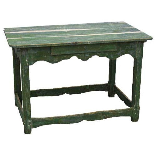 Scandinavian Green Painted Pine Kitchen Work Table