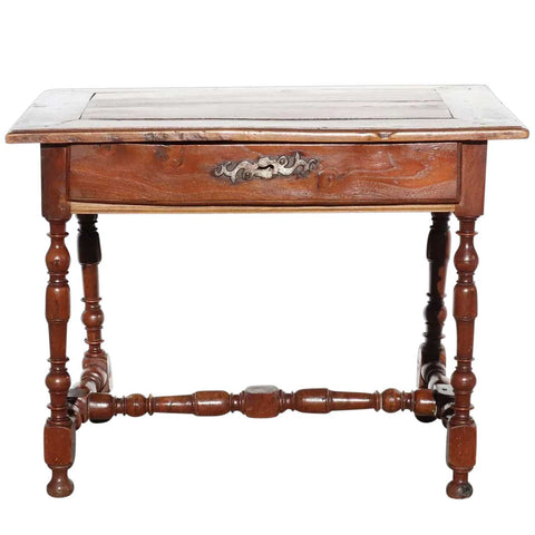 French Provincial Louis XIV Elmwood Side Table