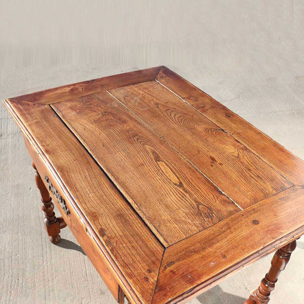 French Provincial Louis XIV Elmwood Side Table