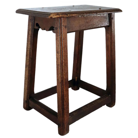 English Walnut Side Table / Joint Stool