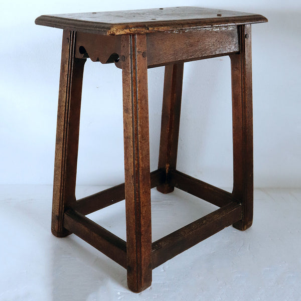 English Walnut Side Table / Joint Stool