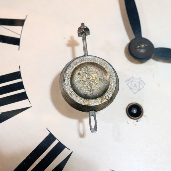 American Ansonia Oak Round School House / Railway Station Wall Clock