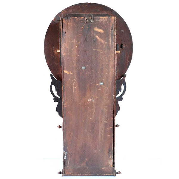 English Victorian Tunbridgeware Case Parquetry Inlaid Drop Dial Wall Clock