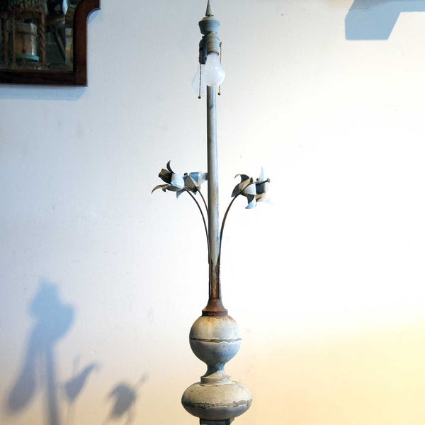 French Zinc Architectural Roof Finial as a Two-Light Floor Lamp