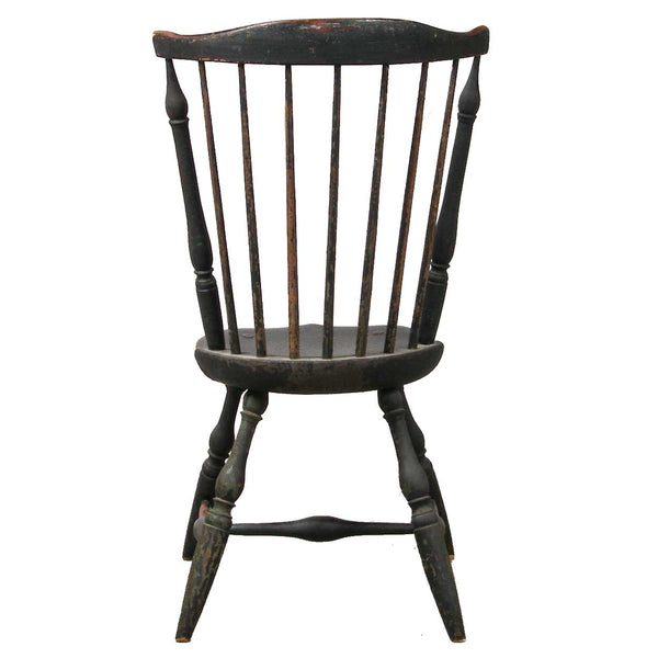 American New England Painted Fan-Back Windsor Side Chair