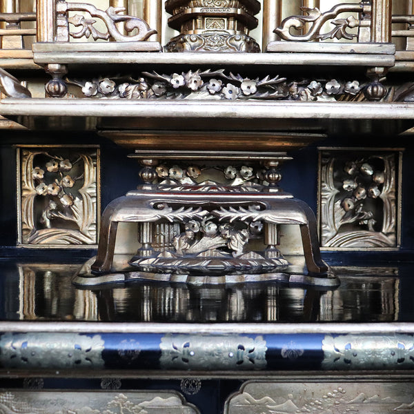 Japanese Gilt and Lacquer Buddhist Shrine Cabinet (Butsudan)