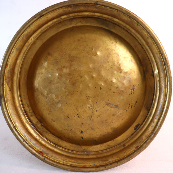 English Victorian Brass Repousse Coal Hod / Fireplace Bucket