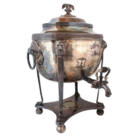 English Regency Sheffield Silverplate Tea Urn / Samovar