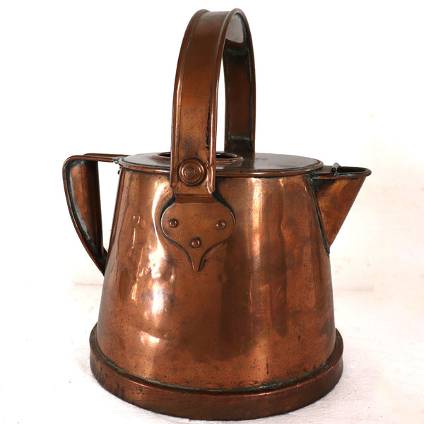 English Victorian Copper Hot Water Kettle / Garden Watering Can
