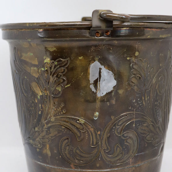 French Renaissance Revival Patinated Brass Bucket