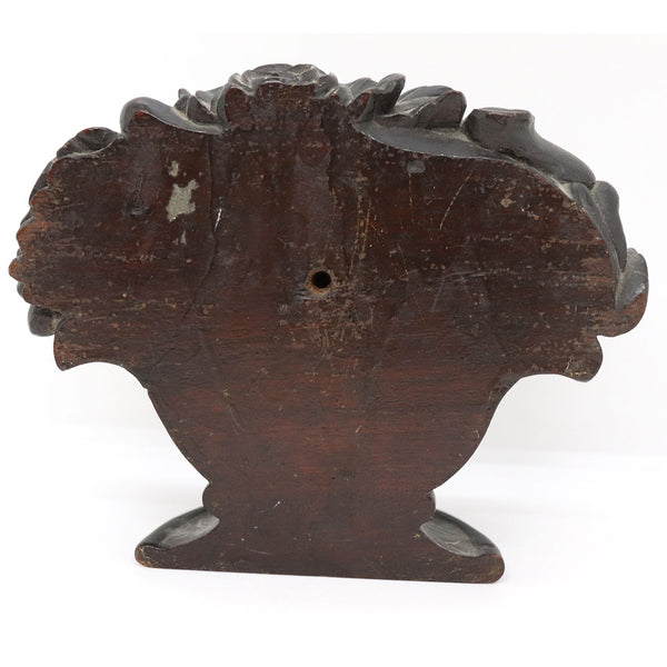 American Mahogany Carved Floral Urn Finial Ornament