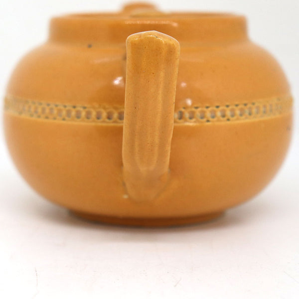 Vintage American Ohio Pottery Company Petroscan Yellow Glaze Teapot