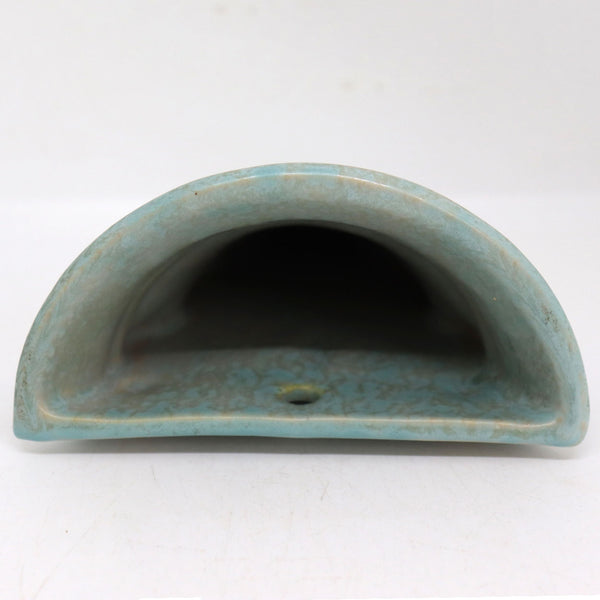 American Roseville Pottery Tuscany Matte Blue Wall Pocket
