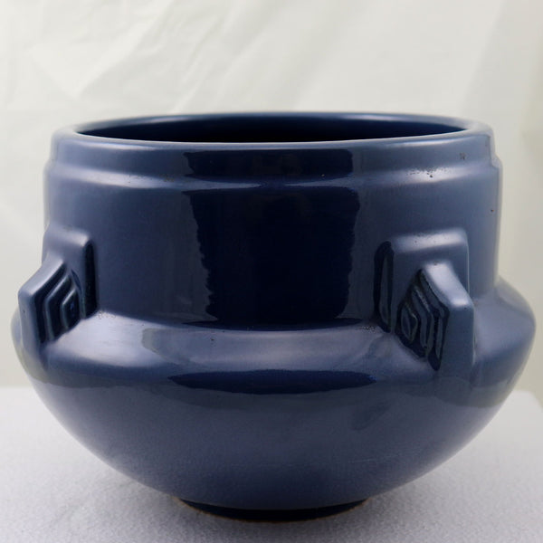 American Roseville Artcraft Pattern Glossy Blue Glaze Pottery Bowl / Planter