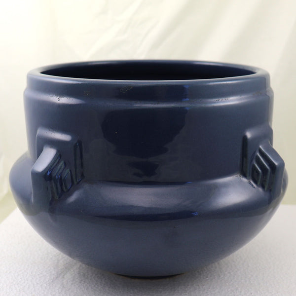 American Roseville Artcraft Pattern Glossy Blue Glaze Pottery Bowl / Planter