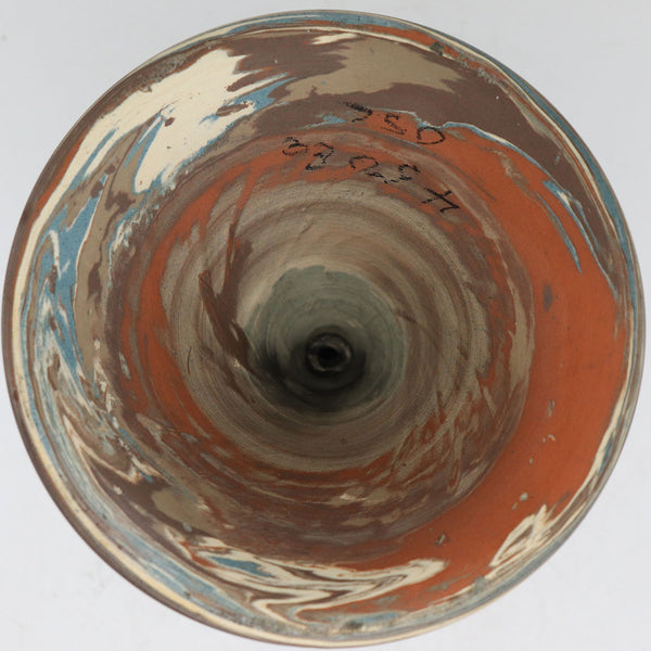 American Niloak Stoneware Pottery Marbled Mission Swirl Candleholder