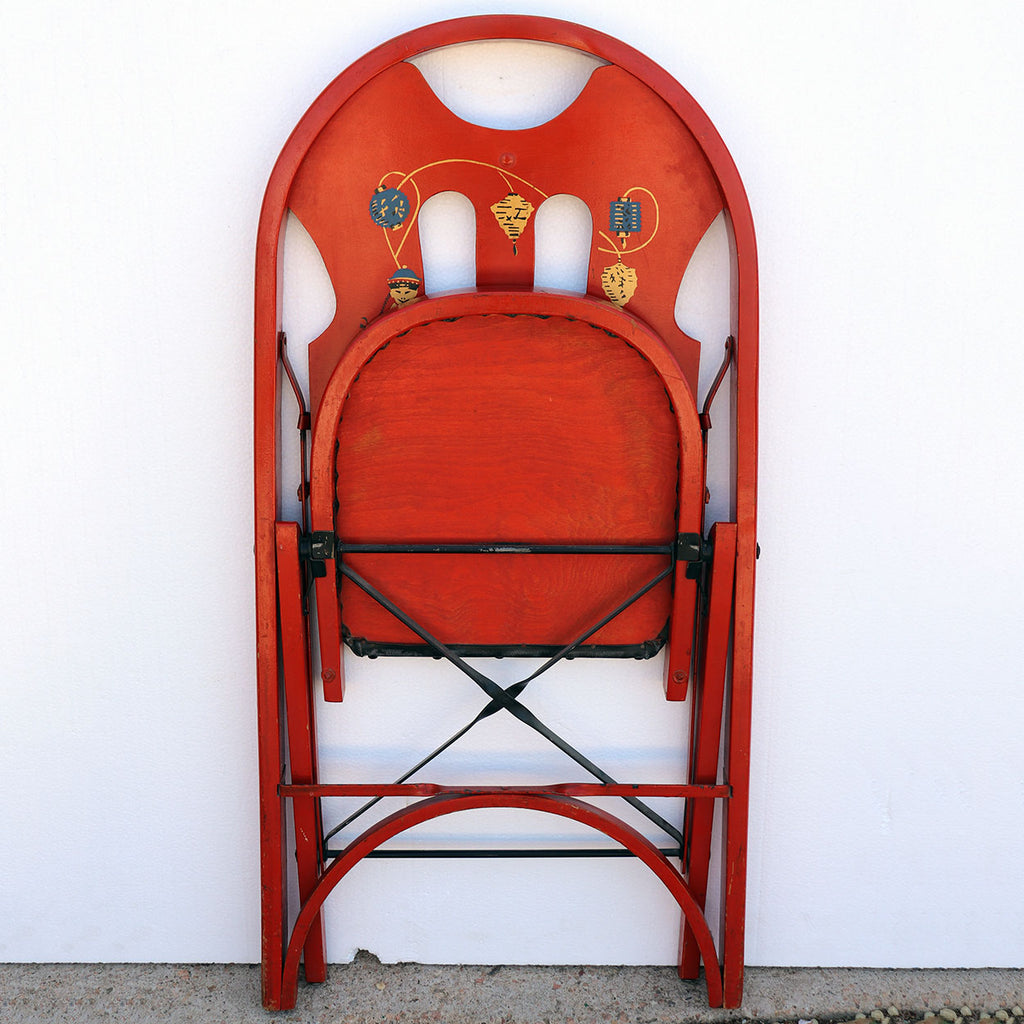 American Louis Rastetter Painted Wood Mahjong/Games Table,