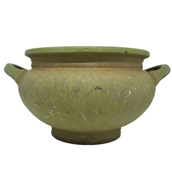 Rare American Early Roseville Pottery Carnelian Matte Green Glaze Planter