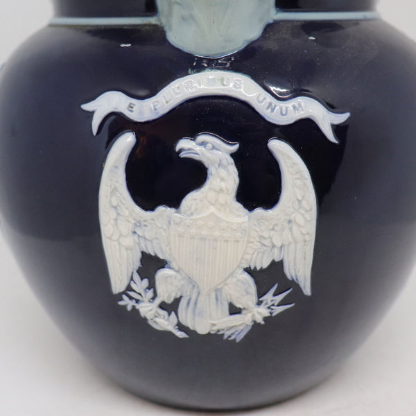 English Copeland Late Spode George Washington Pottery Relief Molded Pitcher