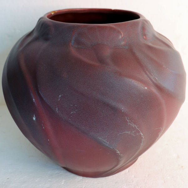 Large American Van Briggle Pottery Matte Mulberry Glaze Vase