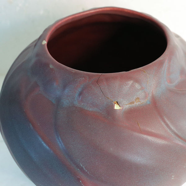 Large American Van Briggle Pottery Matte Mulberry Glaze Vase