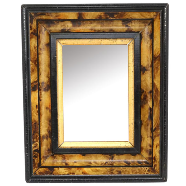 Small American Eastlake Faux Marble Wooden Framed Wall Mirror