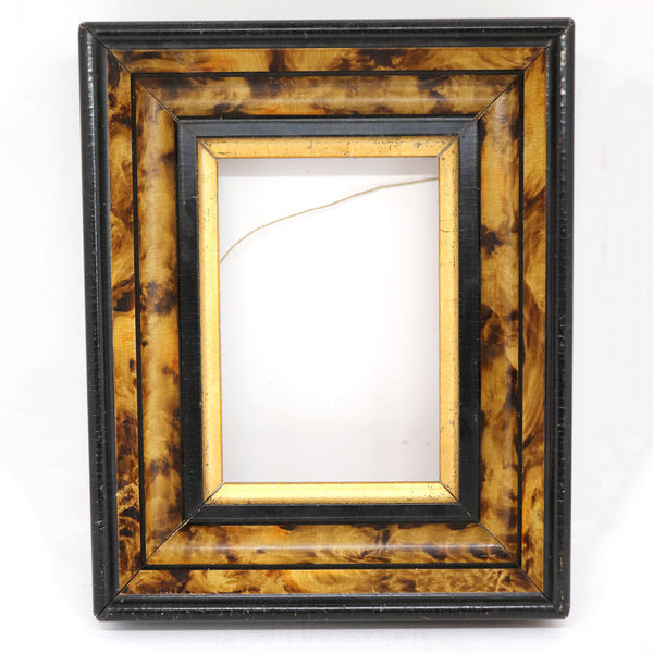 Small American Eastlake Faux Marble Wooden Framed Wall Mirror