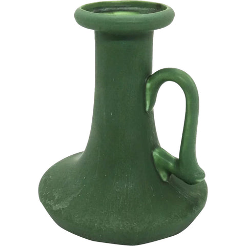 American Hampshire Pottery Matte Green Candle Holder