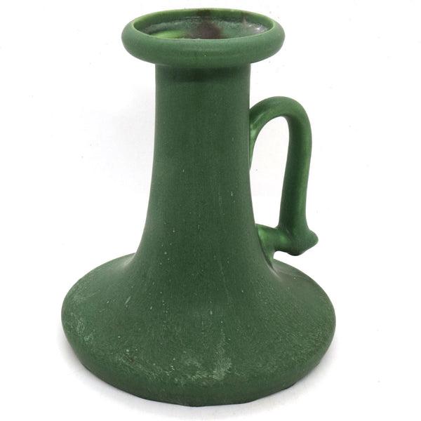 American Hampshire Pottery Matte Green Candle Holder