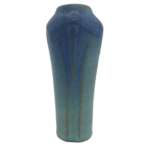 American Anne Van Briggle for Van Briggle Pottery Ming Blue Dragonfly Vase