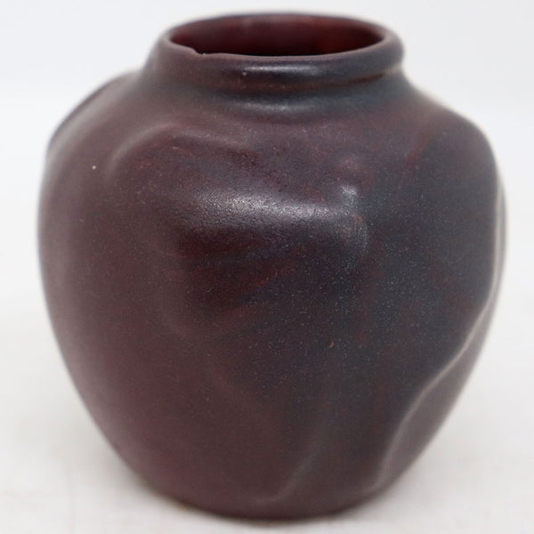 Miniature American Van Briggle Earthenware Mulberry Luna Moth Vase