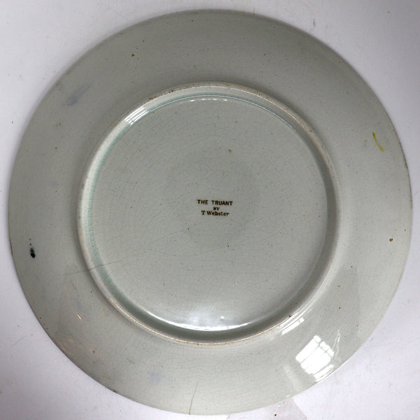 English Prattware Earthenware Pottery Plate, The Truant after T. Webster