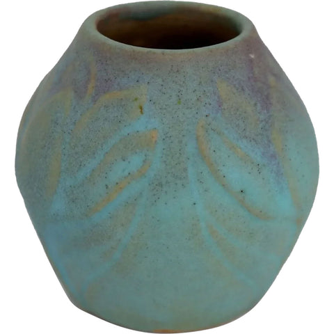 Small American Van Briggle Pottery Matte Blue Crocus Vase