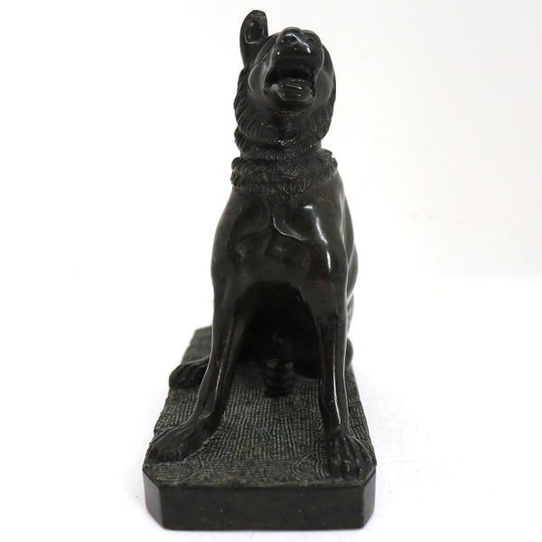 Italian Green Serpentine Marble Jennings Dog Model, After the Antique