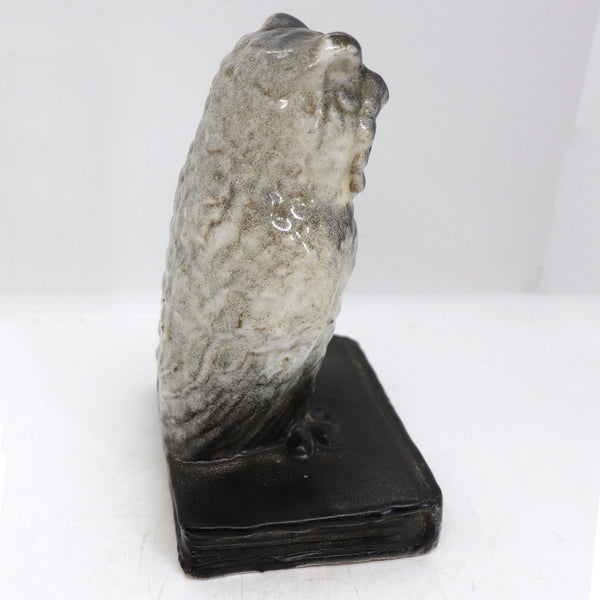 Pair American Northwestern Terra Cotta Company Glazed Owl Bookends