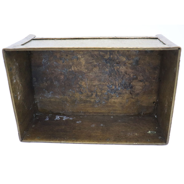Arts and Crafts Hammered Riveted Brass Rectangular Open Desk Box