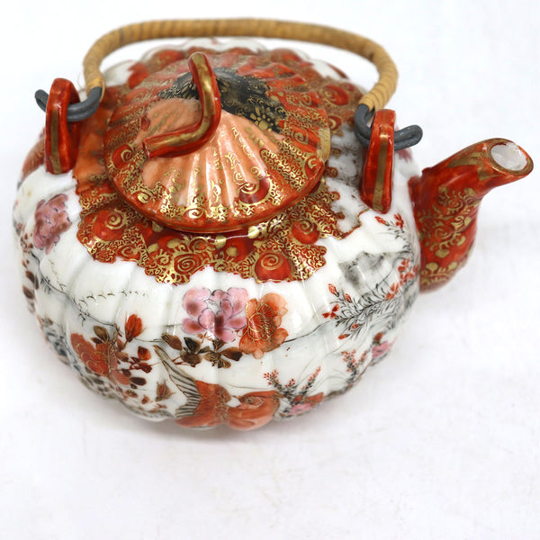 Japanese Meiji Kutani Parcel Gilt Porcelain Miniature Teapot