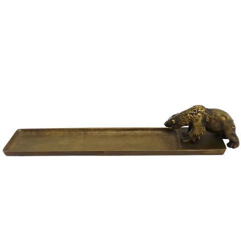 German / Austrian Cast Bronze Figural Bear Pen Desk Tray