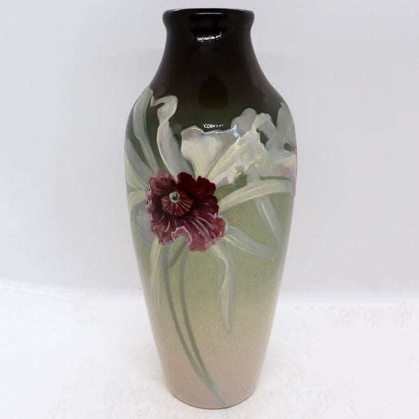 Large American Weller Pottery Eocean Rose Floral Vase
