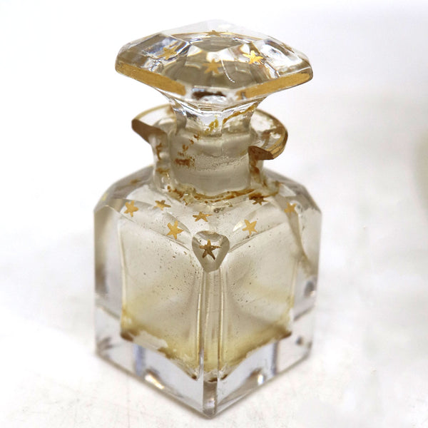 French Gilt Metal, Enamel, Marble and Glass Beehive Perfume Bottle Casket