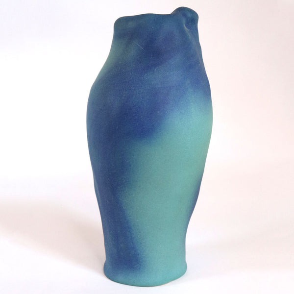 American Van Briggle Earthenware Pottery Ming Blue Lorelei Vase