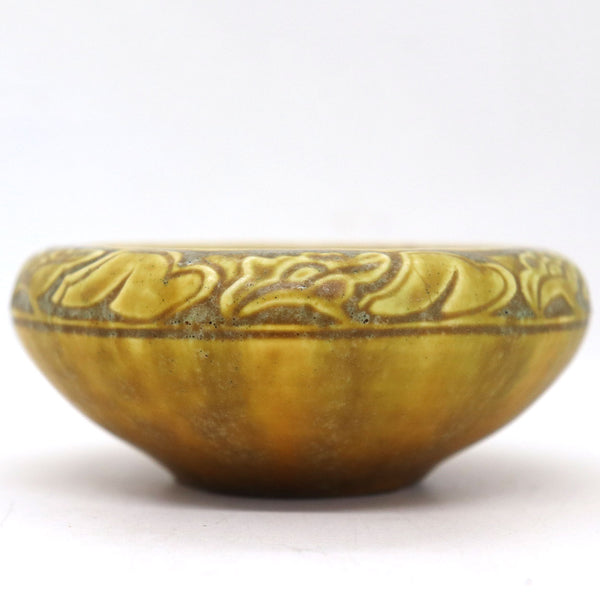 Small American Rookwood Pottery Matte Yellow Glaze Bowl