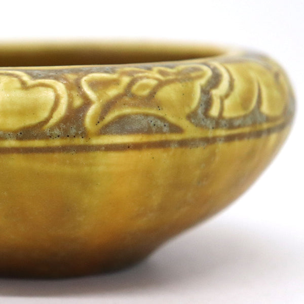 Small American Rookwood Pottery Matte Yellow Glaze Bowl