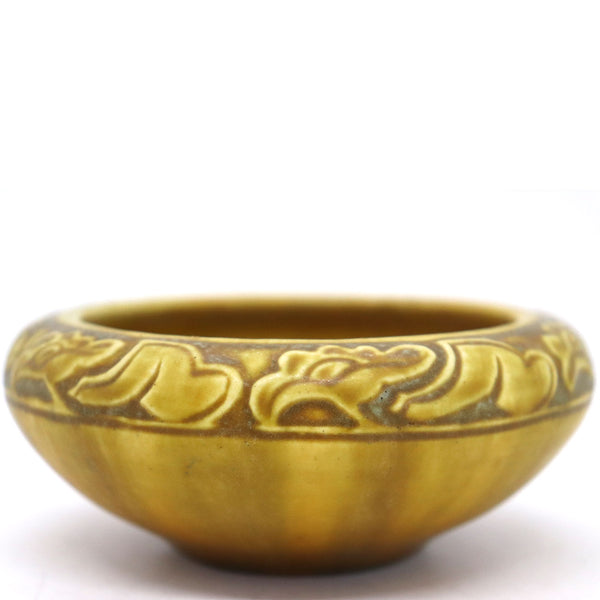 Small American Rookwood Pottery Matte Yellow Glaze Bowl