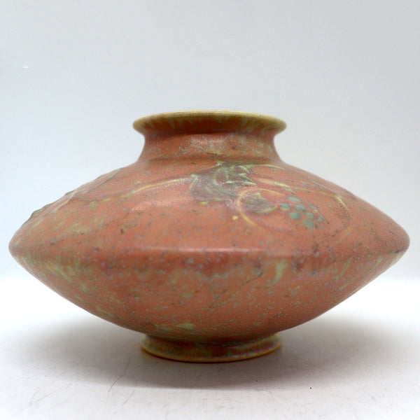 American Roseville Pottery Cremona Pink Squat 351-4 Vase