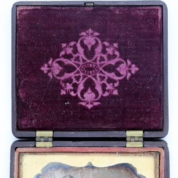 American Thermoplastic Union Case Ambrotype Photograph of Two Sisters