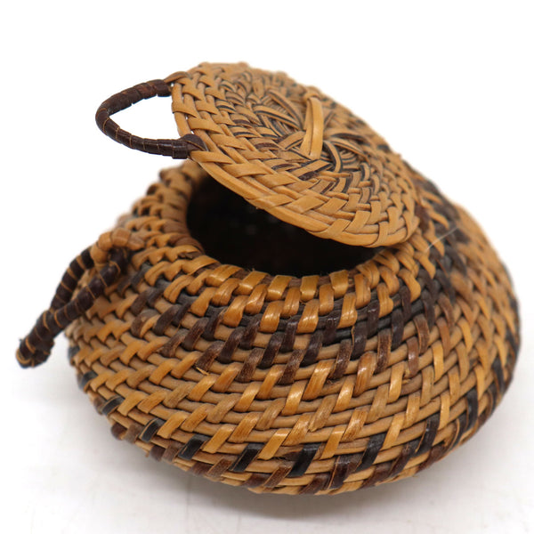 Small Vintage Native American Basket and Lid