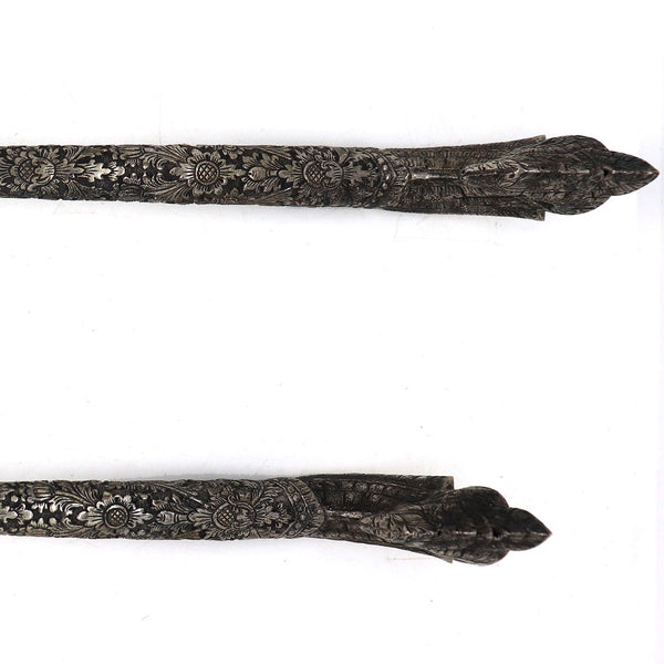 Set of Two Cambodian 900 Silver Serving Spoon and Spatula