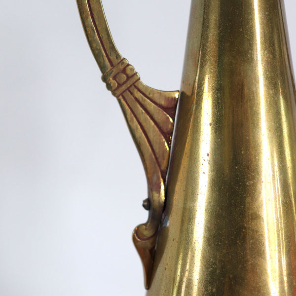 Dutch KDM Royal Holland Daalderop Jugendstil Brass Two-Handle Vase